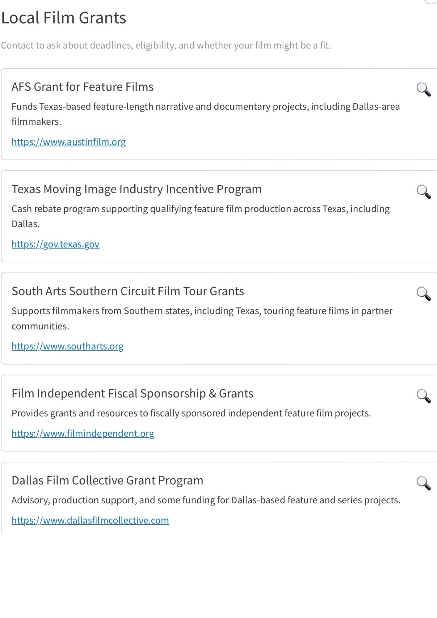 Film Grants